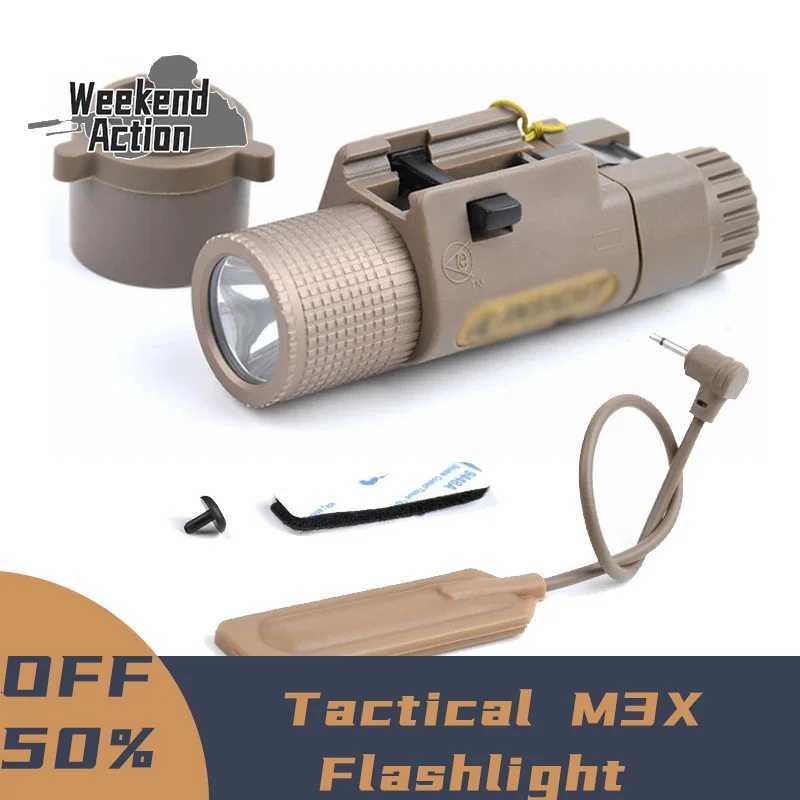 WADSN M3X Tactical Flashlight Detachable Infrared Filter Lampshade For AR15 HK416 M4 Fits 20mm Picatinny Rail X300 X400 Flashlight R250728