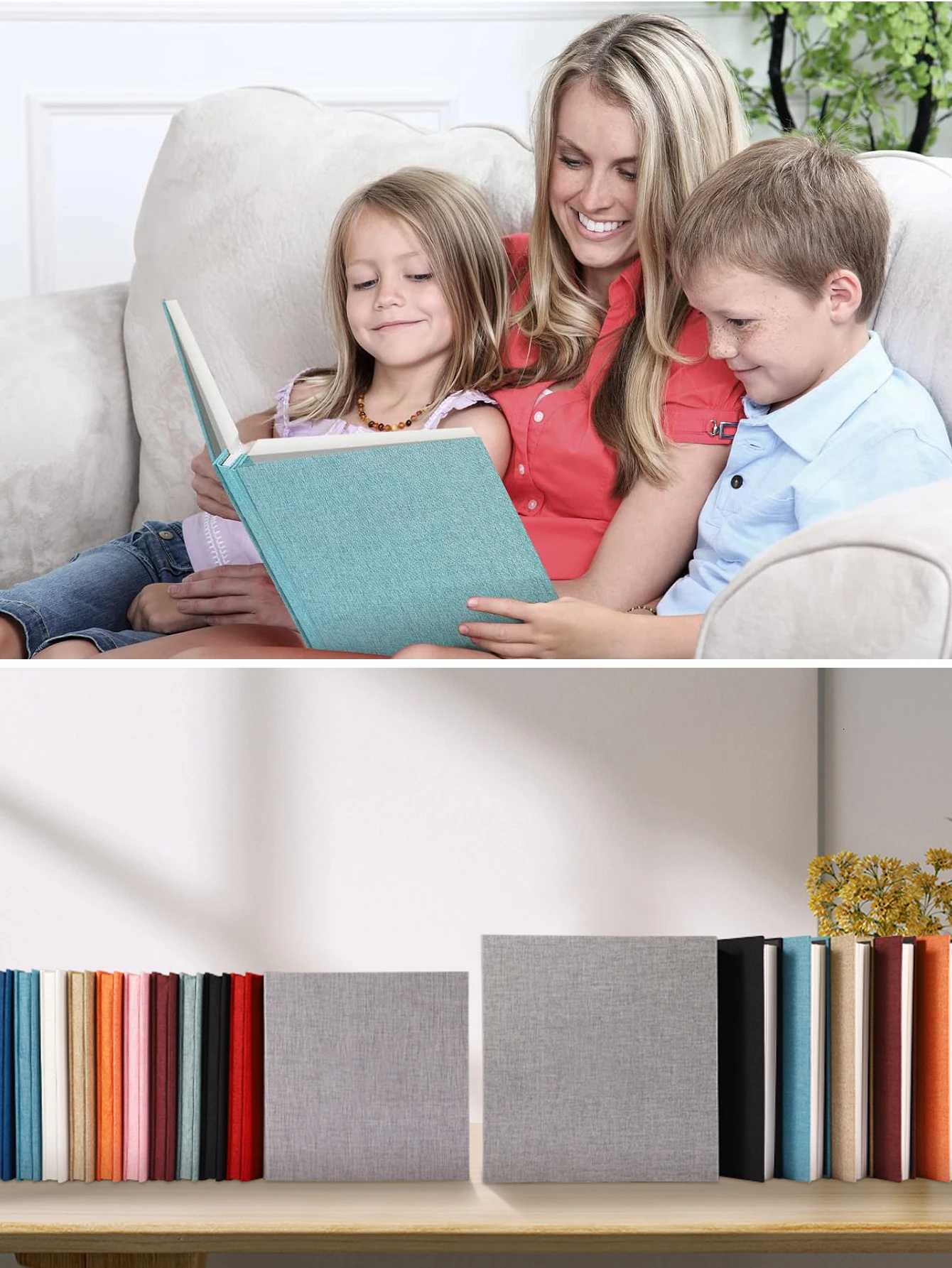 1pc Linen Photo Album Self Adhesive Scrapbook Album for 2x3 4x6 5x7 8x10 Photos DIY Photo Book Birthday Gifts for Women Mom Z250729