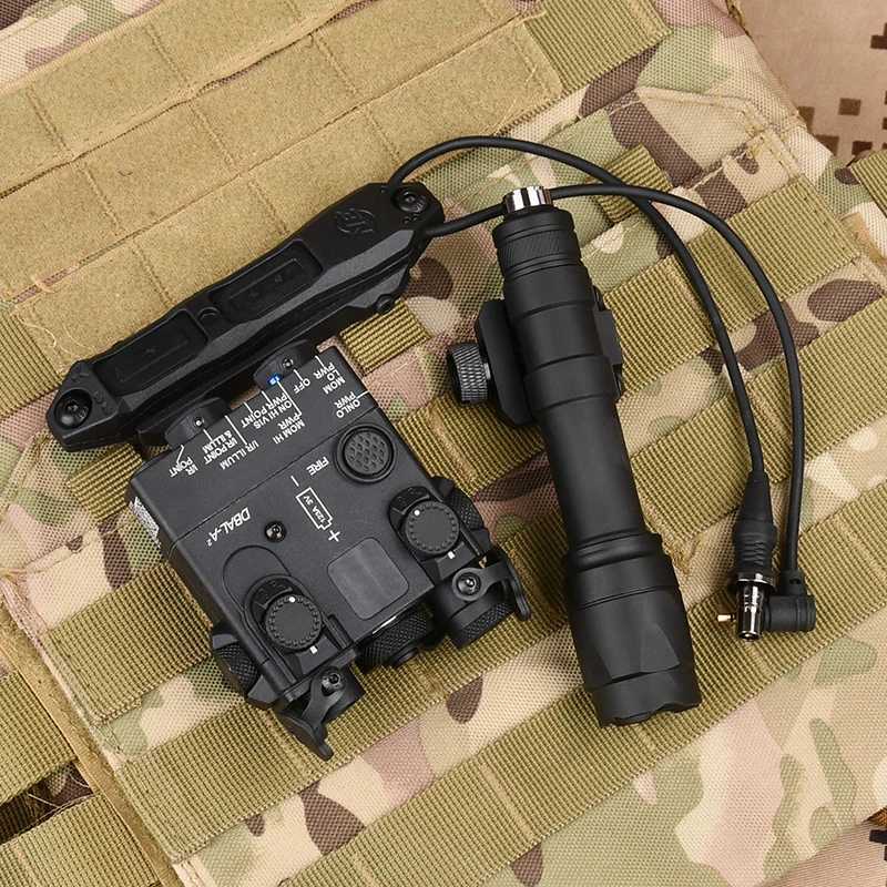 Dbal-A2 No Ir Version Red Dot Green Blue Laser Indicator Airsoft Led Strobe Light Weapon Unting Scout Light M300 M600 Flashlight XJ250728
