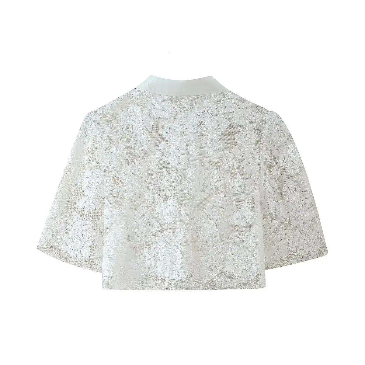 Summer Womens Lace Collar Shirt Top With Bow Tie Skirt Two Piece Fashion Casual Dress 250729