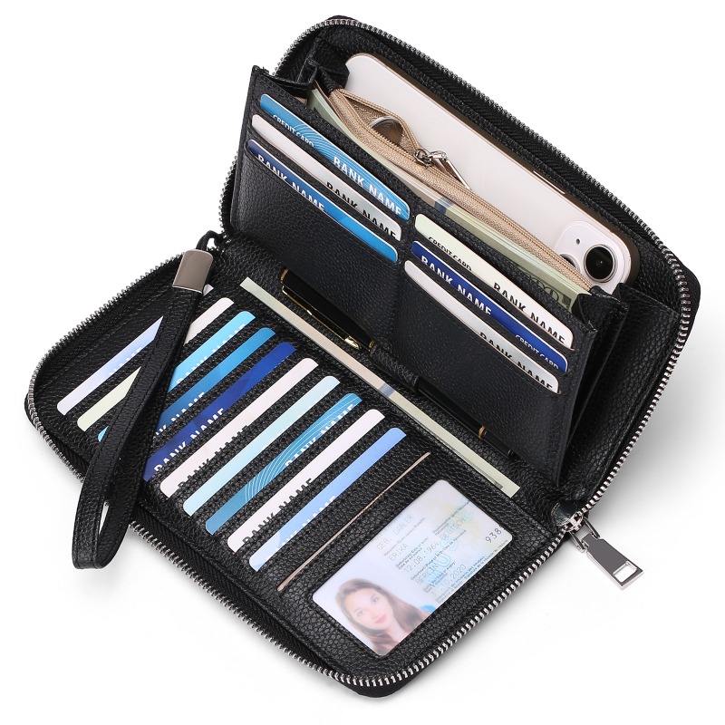 Large Womens Wallet with Multiple Compartments for Cards - Durable Casual Design