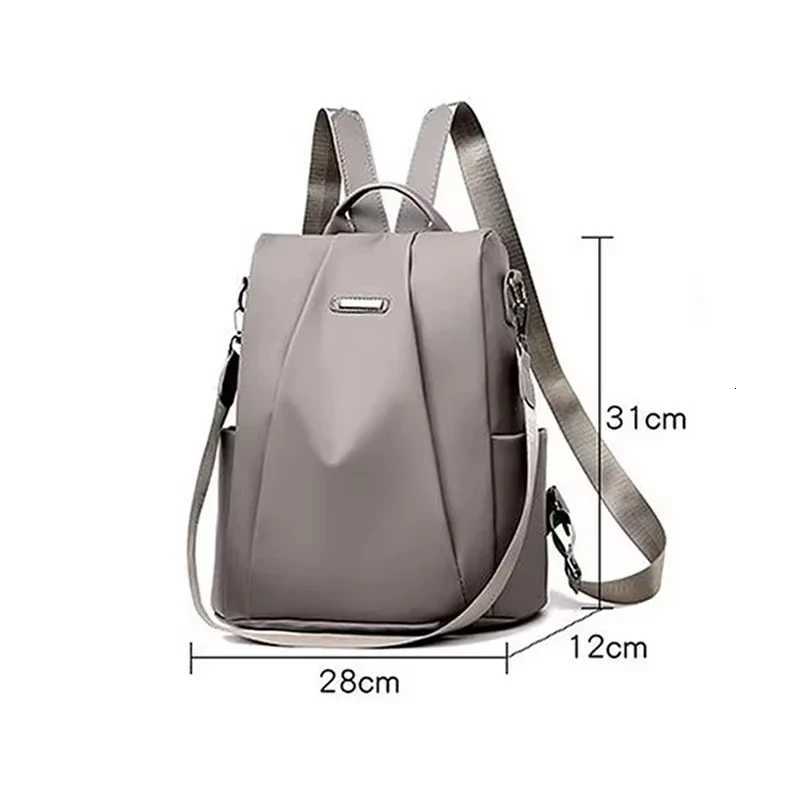 New Womens Multifunction Backpack Casual Solid Color School Bag For Girls Fashion Detachable Strap Travel Shoulder Bag S250728