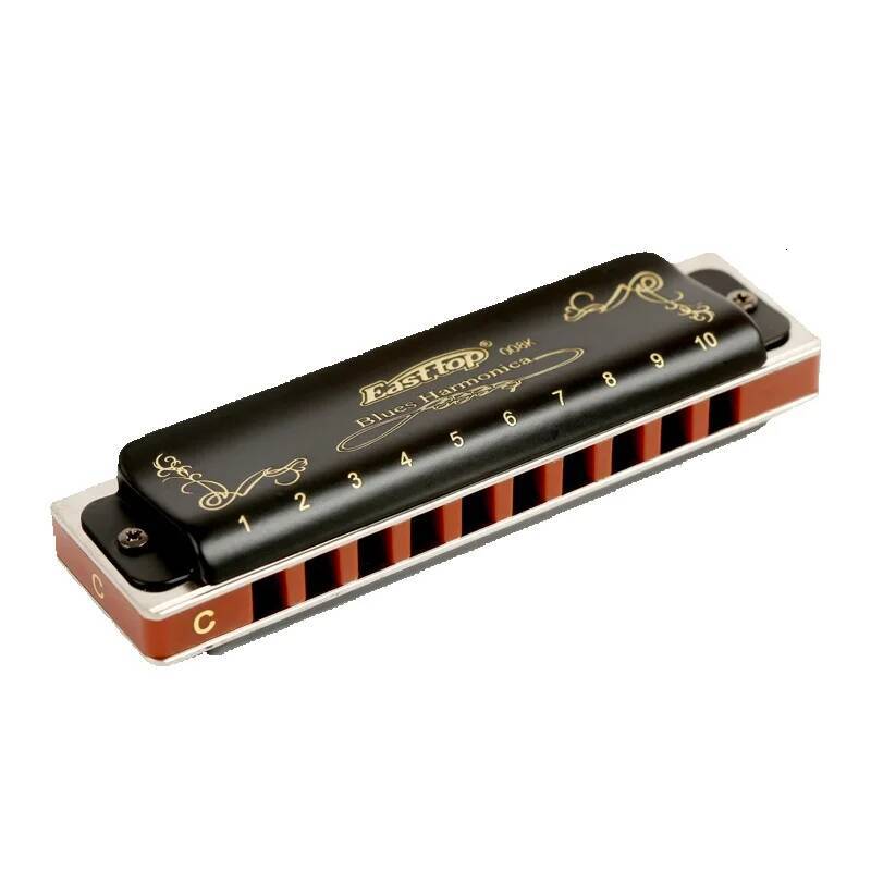 EASTTOP T008K Paddy 12 tones New harmonica brass reedplates phosphor bronze reeds diatonic blues harp good harmonica