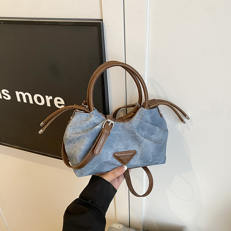 DHAL Niche Wrinkle Versatile Single Shoulder Handbag for Women 2025 Summer New Fashion Commuter Crossbody Bag