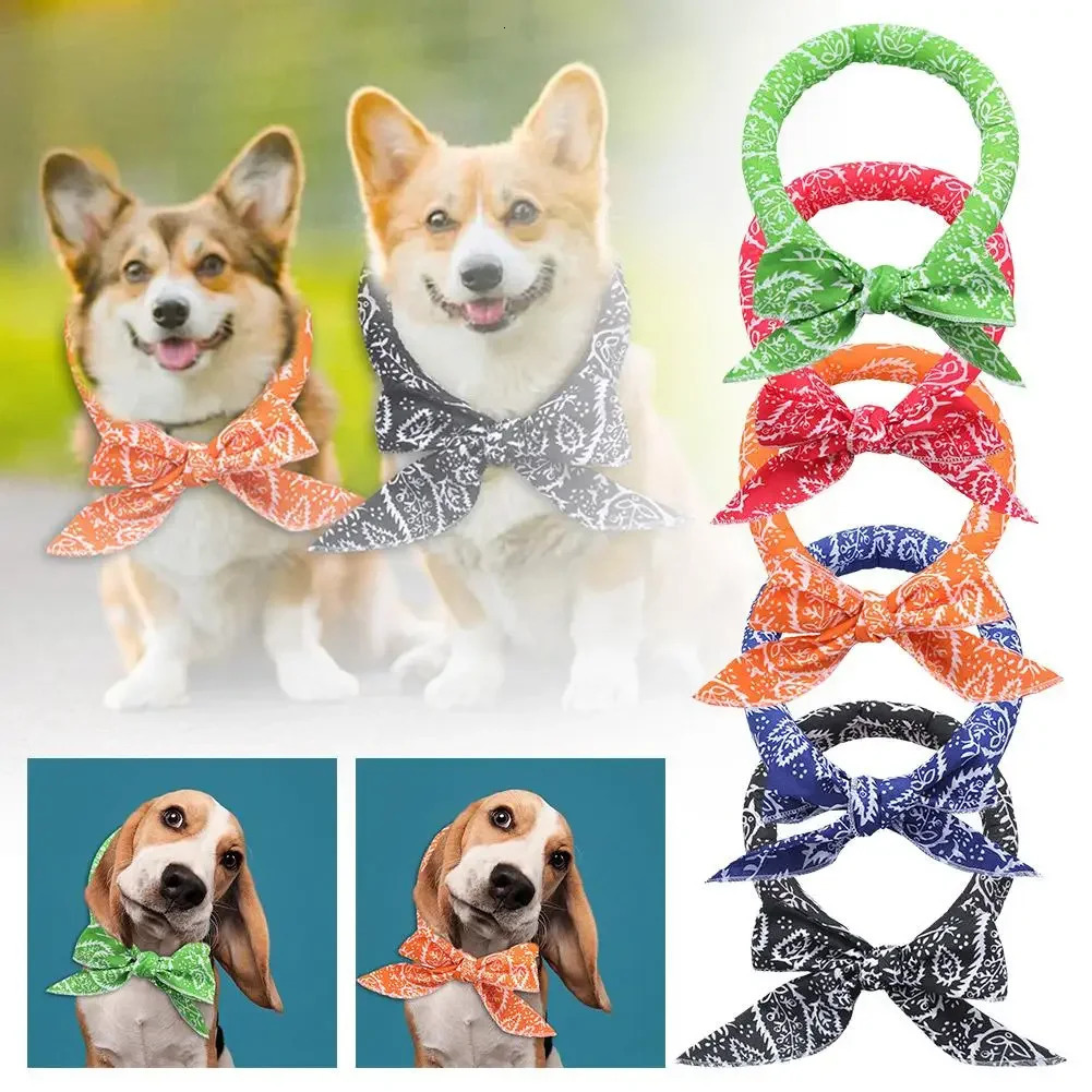 Summer Pet Cooling Ice Scarf Cool Towel Heatstroke Collar Dogs Bib Dog Supplies Adjustable K3h3 250729