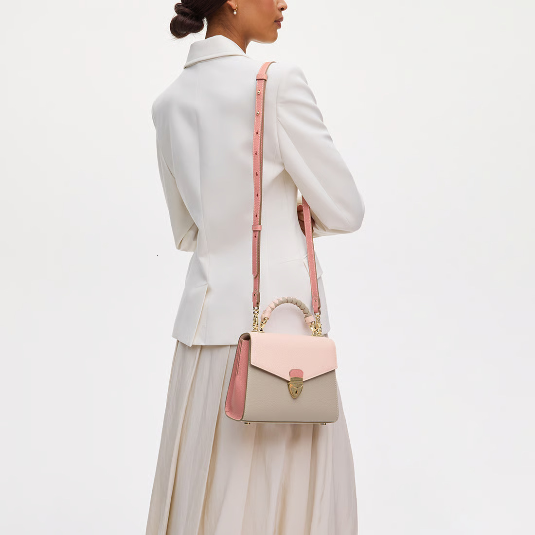 2025 Spring New Women's Leather Handbag Simple Versatile Crossbody Single Shoulder Small Square Bag Trendy