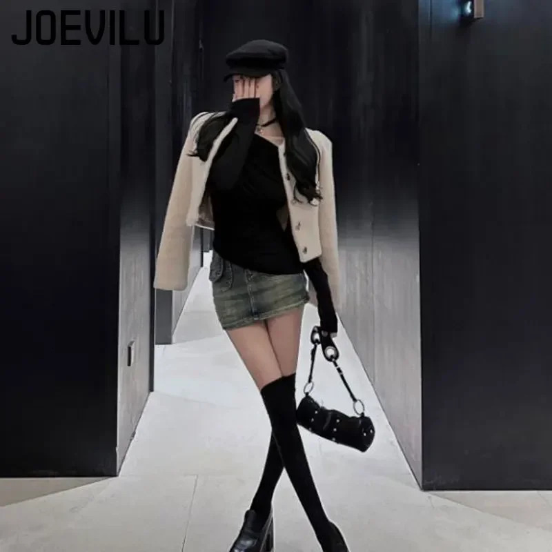 Black Asymmetric Niche Tops Off Shoulder Pleated Slim Fit Long Sleeve Tshirt Womens Korean Fashion Y2k Streetwear Skinny Tee 250729