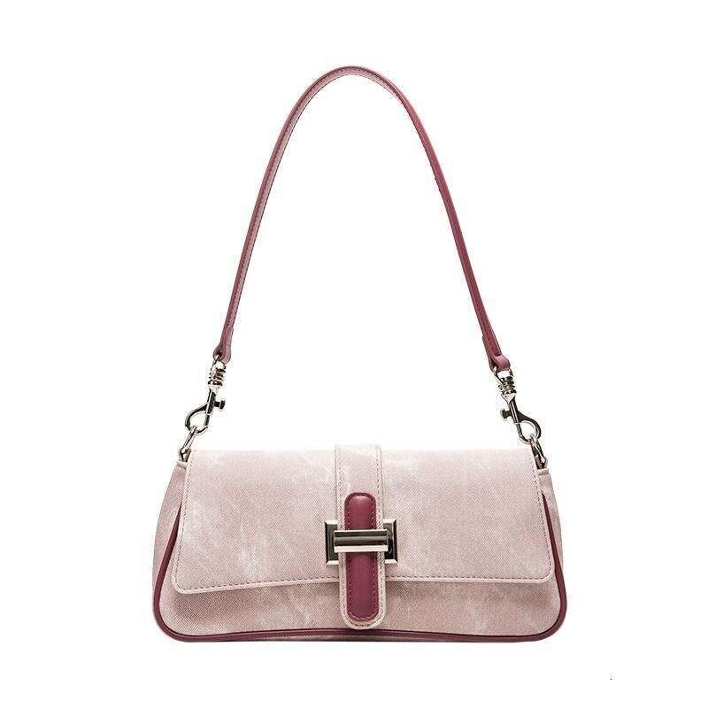 Denim Baguette for Women Fashion 2024 High-Quality Texture High-Value Niche Handbag Underarm Bag Simple