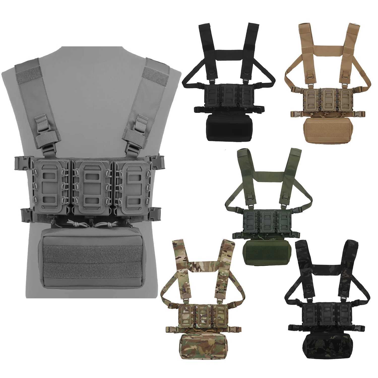 Tactics APPAREL Gear Laser Cut Vest Chest Rig Carrying Kit 5.56 7.62 .233 .308 (3pcs) Scorpion Magazine Mag Pouch IFAK Tool Bag Z250728