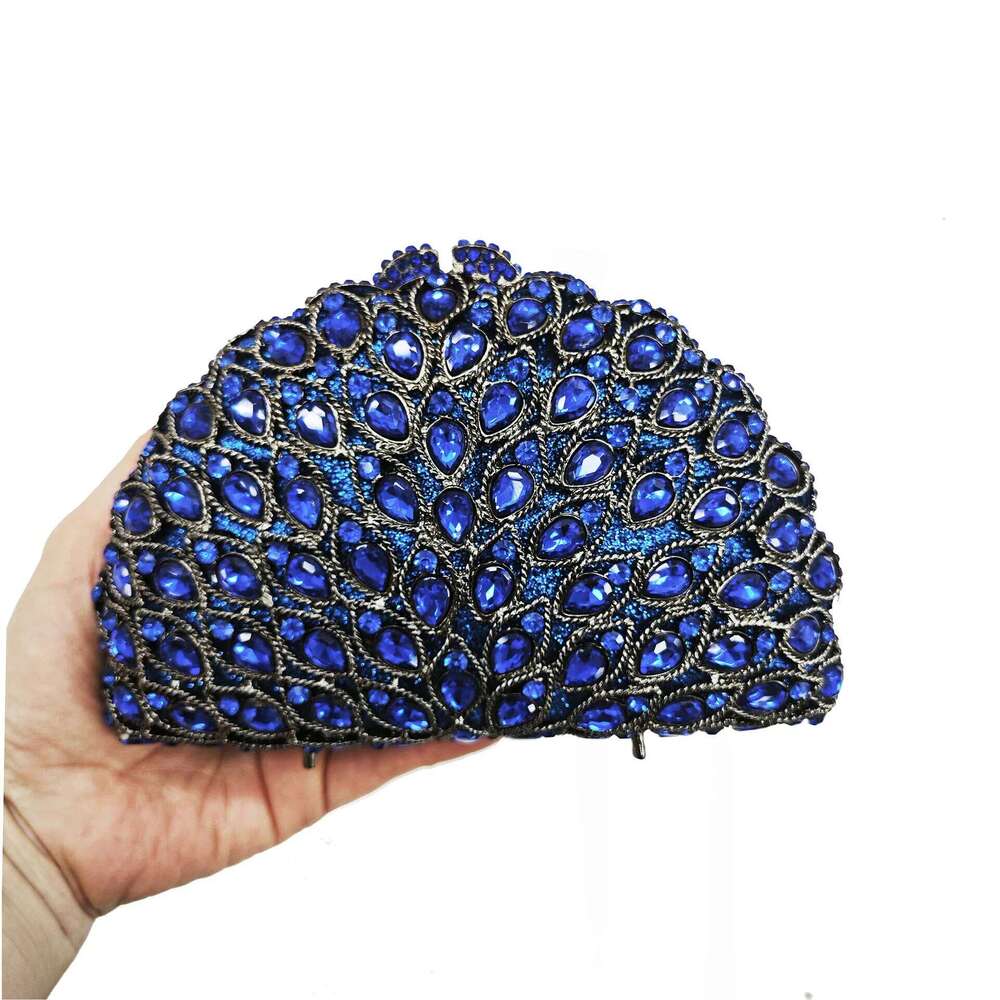 XIYUAN Lady Multi Color Gems Clutch Crystal Evening Handbag Women Party Prom Bag Bridal Clutches Wedding Purse for Banquet