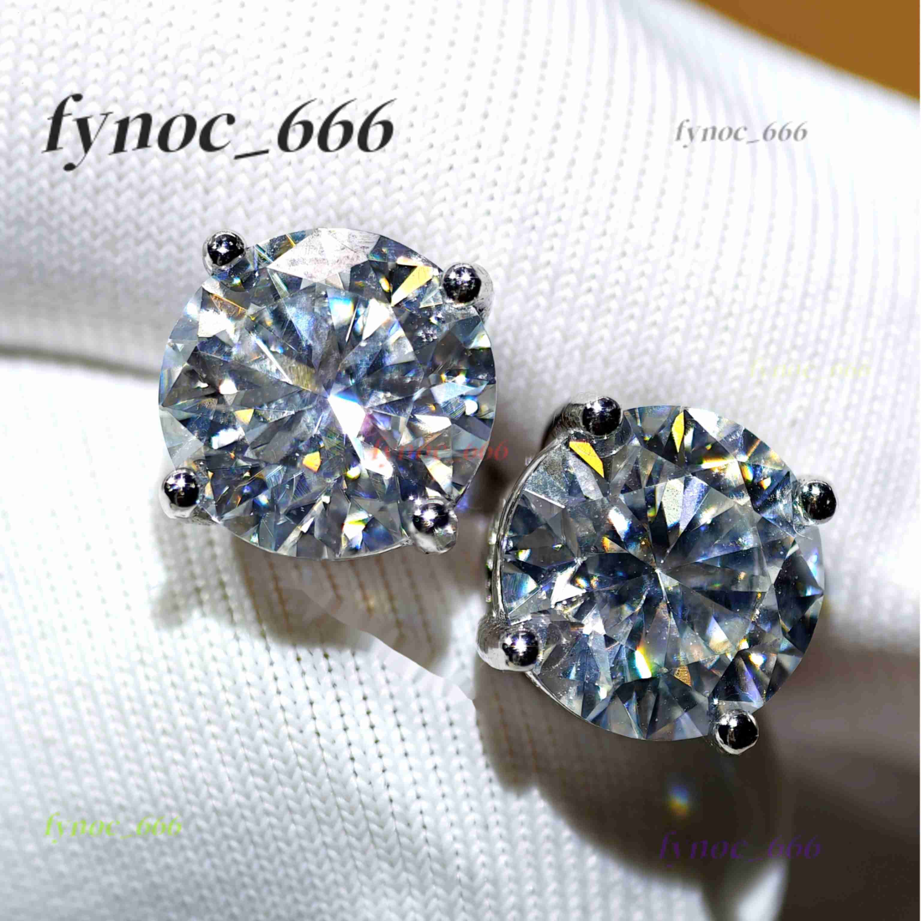Hip Hop S925 Plated 18k White Gold Plated Design Wedding Moissanite Earrings Pendants Set With GRA Certificate