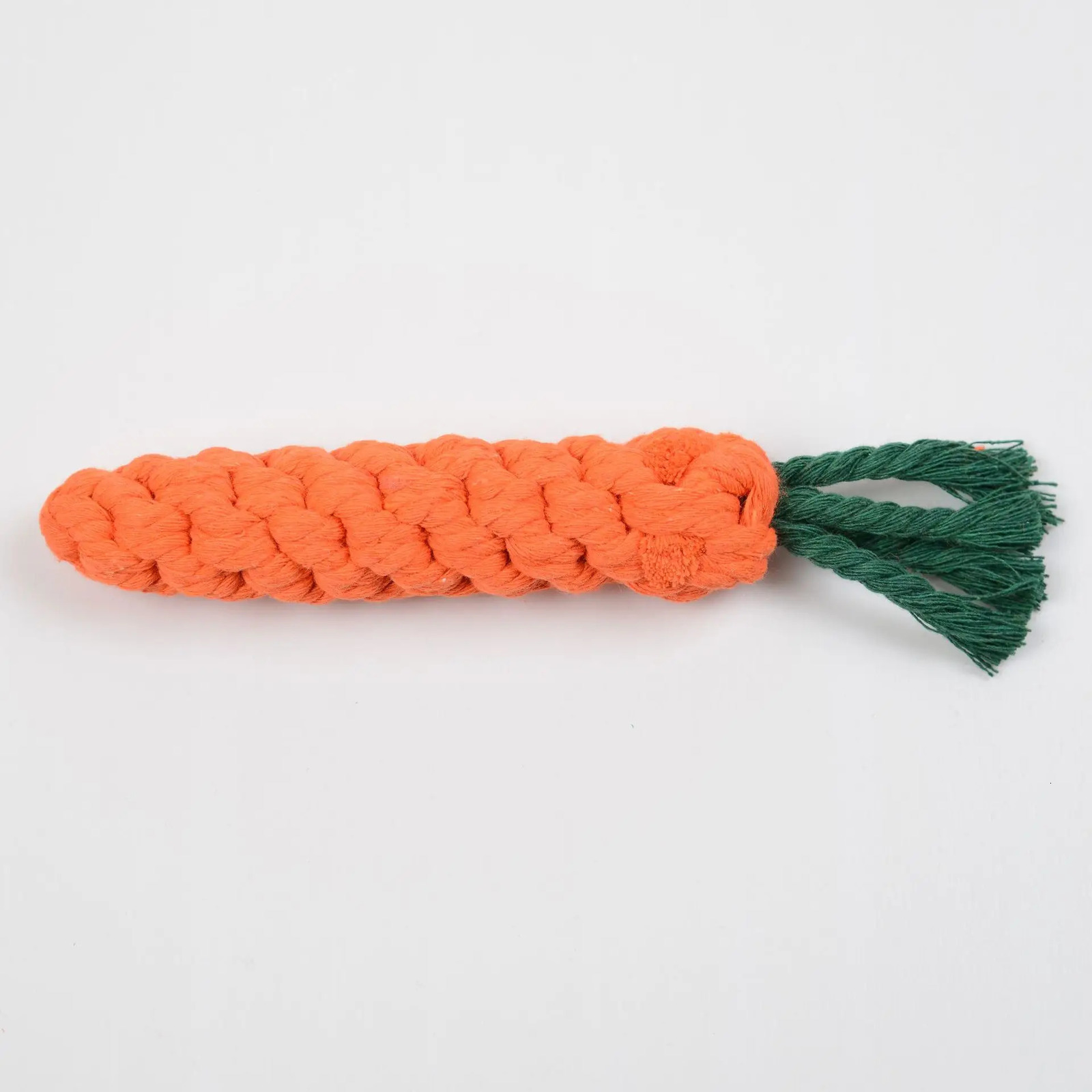 1pc Pet Knot Toy for Dogs and Cats Carrot Shape Dog Chew Toys Cotton Rope Indoor Cat Accessories 250729