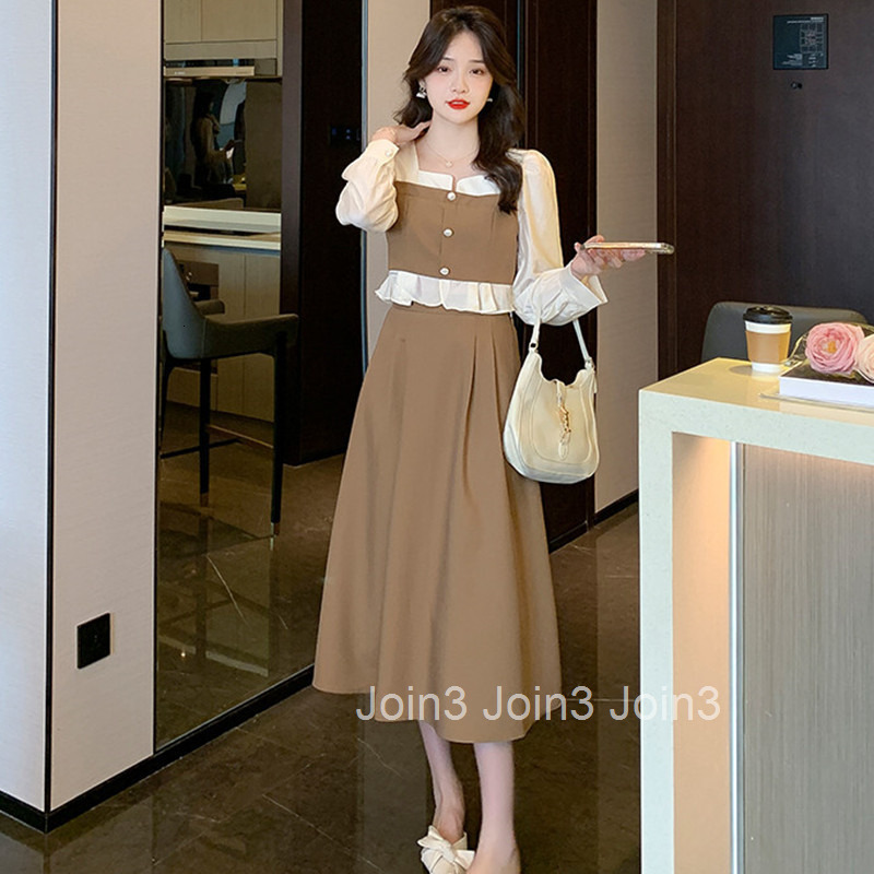 Korean Chic Fashion Age-Reducing Little Fragrance Set for Women Autumn New Short Top A-Line Midi Skirt Two Pieces