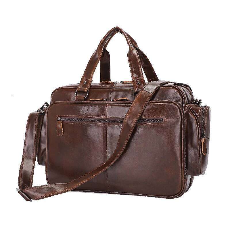 OLOEY Nesitu Vintage Big Large Capacity 100% Guarantee Genuine Leather Men Messenger Bags Briefcase 15.6'' Laptop Portfolio M7150