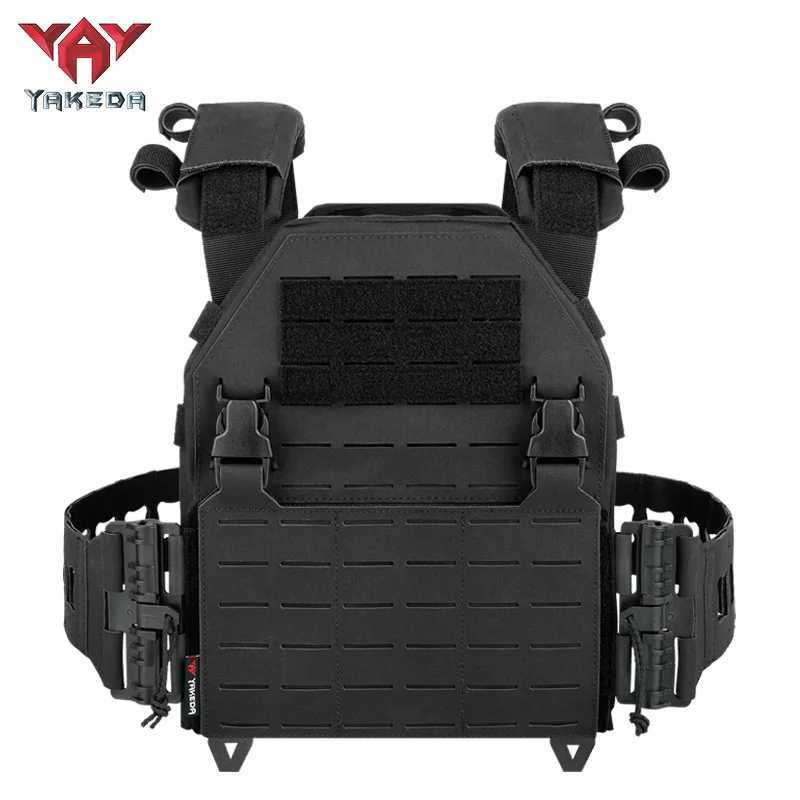 YAKEDA 500D Nylon MolLE Tactical Training Vest with PALS SystEM AdjustabLE Straps Quick-ReLEase for Hunting Z250728