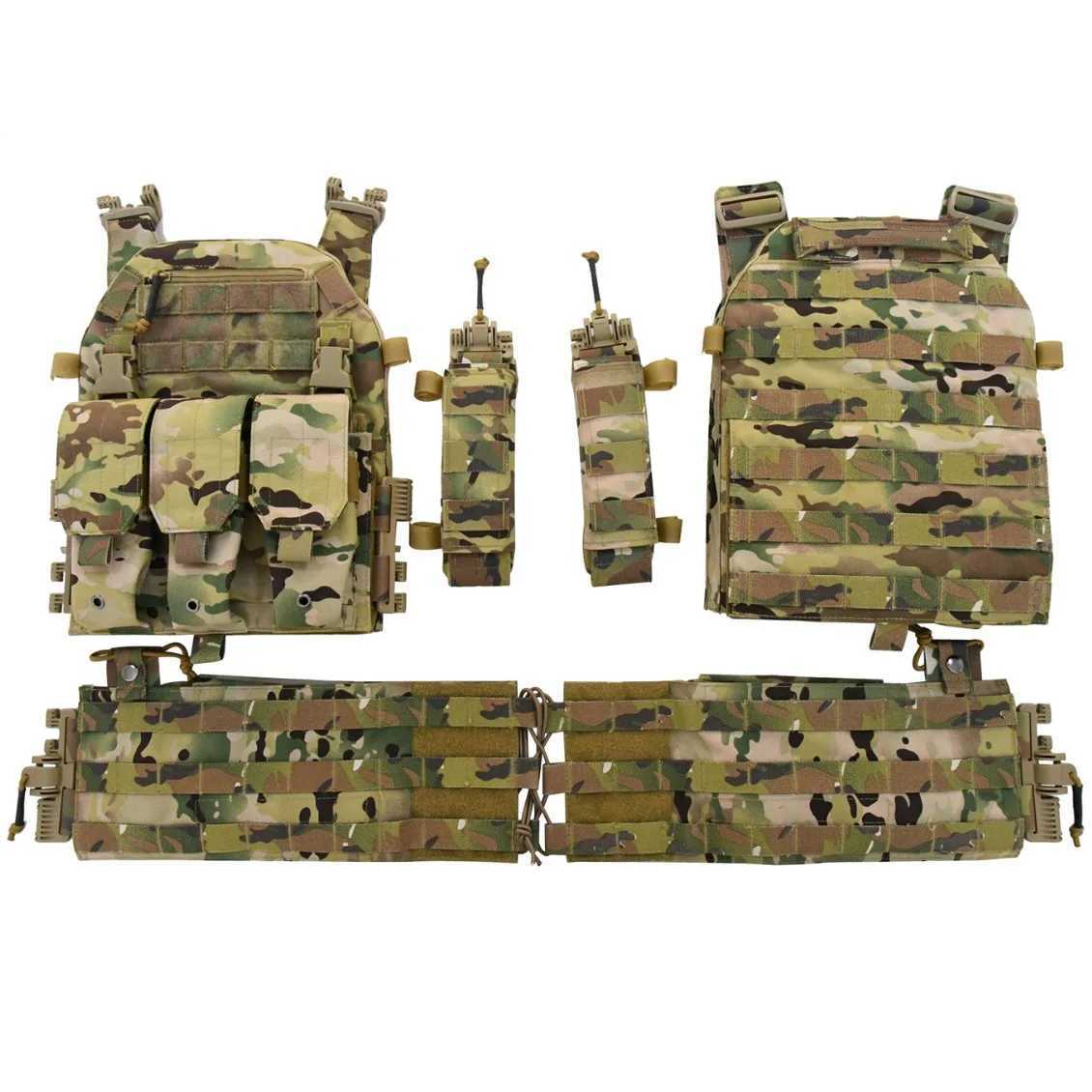 1000D Nylon Fabric Quick Releaseable 6094K Tactical Vest with Triple Magazine Pouch Z250728