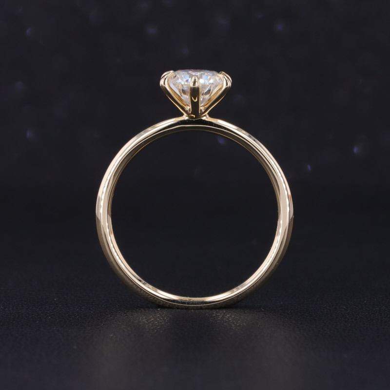 Custom 1ct D VS1 Round EX Cut Lab Grown Diamond Fine Jewelry Wedding Engagement Ring 18K Gold HPHT CVD IGI Certificate Rings