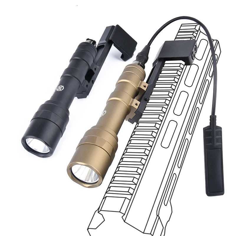 Tactical M600 Flashlight M600U LED Spotlight With 45 ° Offset Adaptive Light Mounting Metal Base For 20MM Picatinny Rail XJ250728