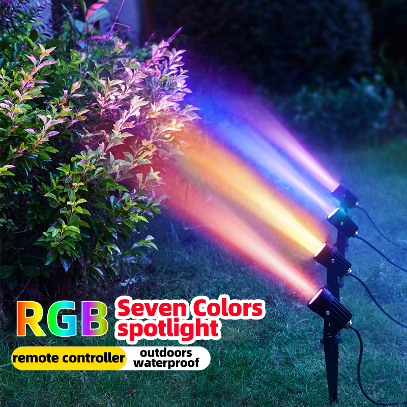 Solar Garden Lights Brand New Colorful Spotlight Lawn Outdoor Waterproof Garden Landscape Tree Advertising Sign Wall Light