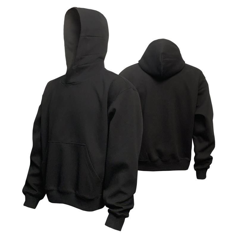 Auticup Spring American Casual Box Cut Hooded Sweatshirt Unisex Loose Solid Color Multi-purpose