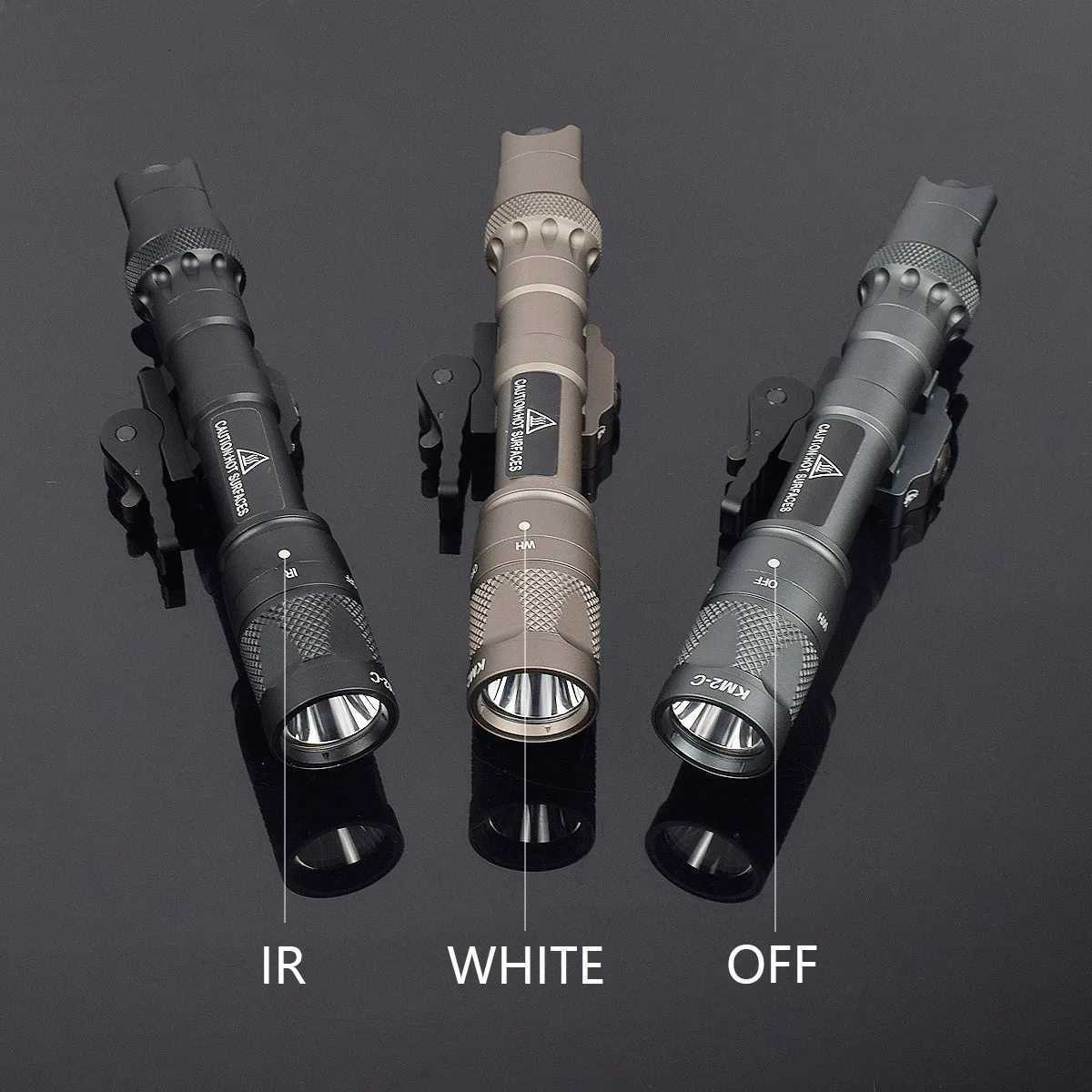 Tactical Airsoft M300 M600 M323V M622V IR Scout Light Weapon Light LED Flashlight Infrared Hunting with QD MountXJ250728