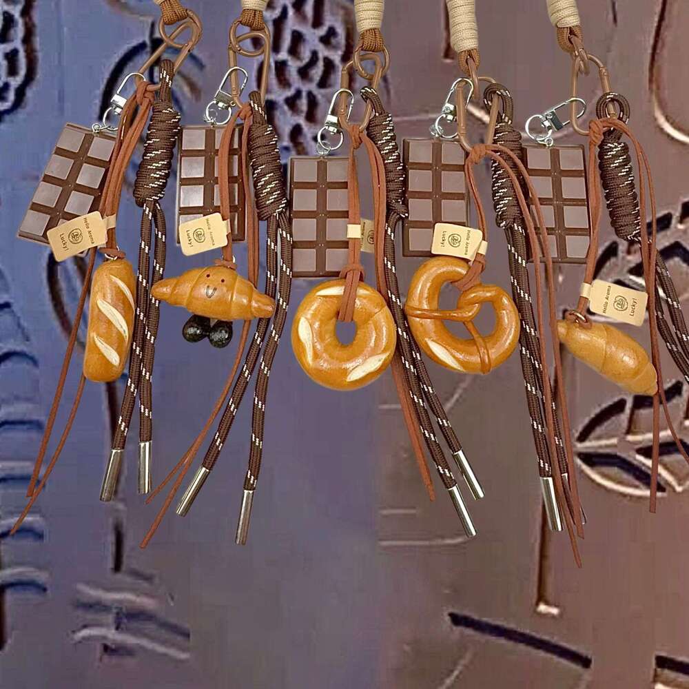 Creative Miu Series Alkaline Bread Hand Strap Pendant Cute Couple Bag Keychain Hanging Decoration Small Gift