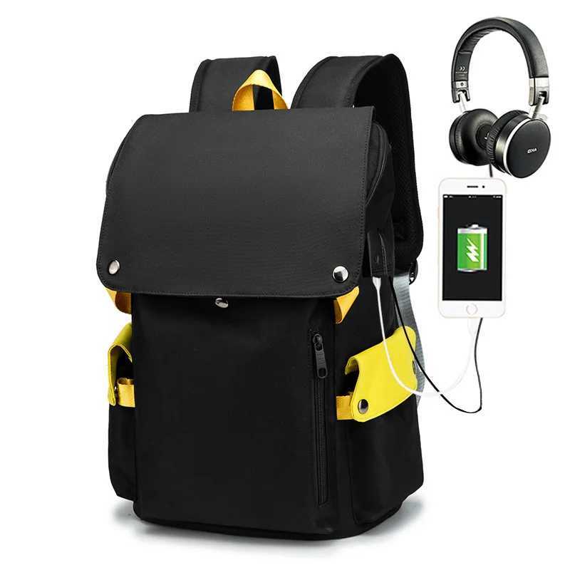 Backpack Men USB Charging Waterproof Laptop Women Casual Oxford Male Business Bag Computer Notebook Backpacks 15.6 Inch 2024 New S250728