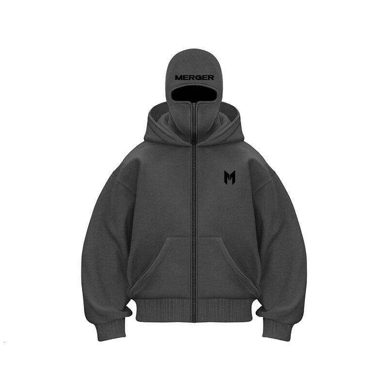 Trendy Brand INS New Double Hood Ninja Mask Unisex Hoodie Sweatshirt