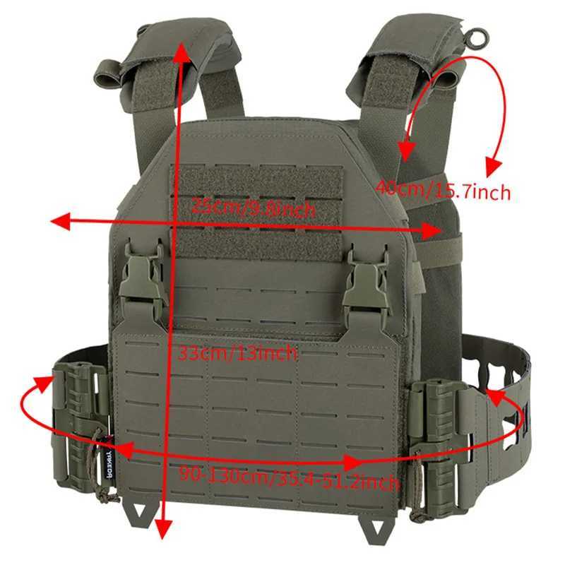 YAKEDA 500D Nylon MolLE Tactical Training Vest with PALS SystEM AdjustabLE Straps Quick-ReLEase for Hunting Z250728
