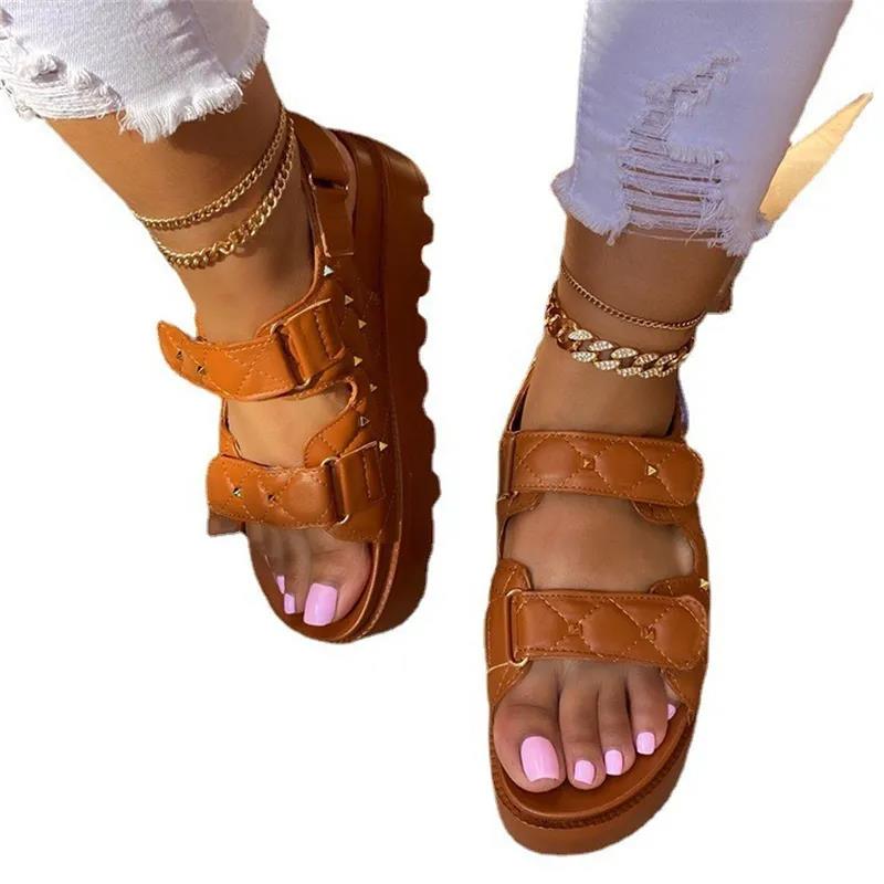 free shipping designer sandals Summer platform Gladiator sliders Outdoor Recreation slippers for woman