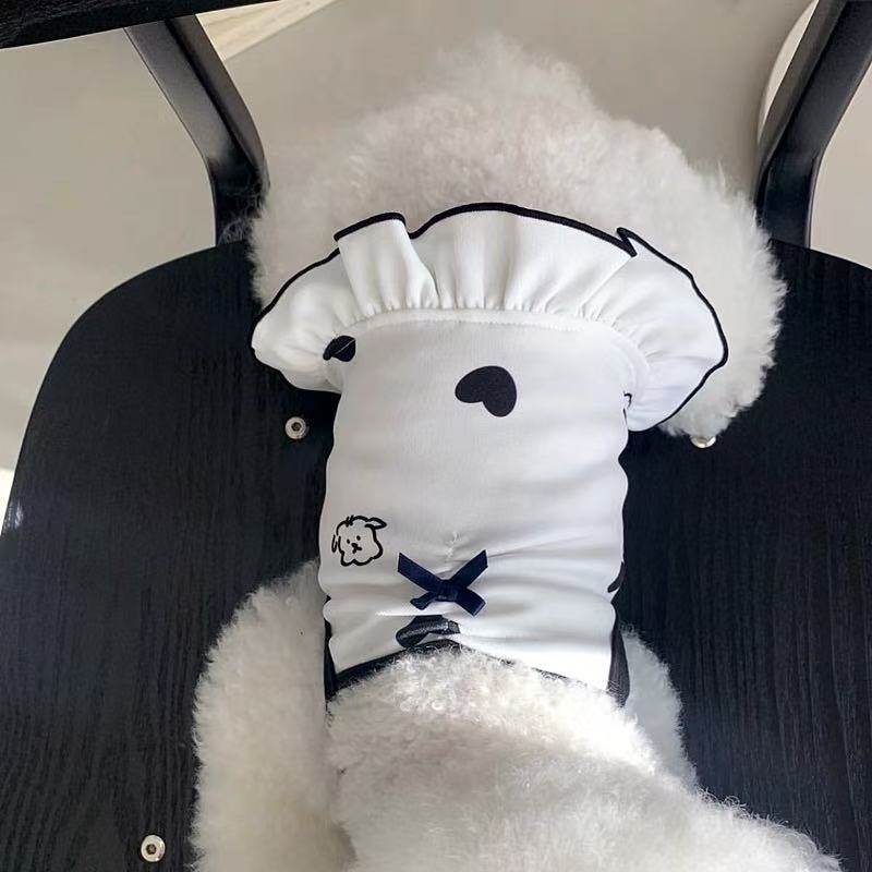 T847 Celebrity style Teddy Pomeranian Bichon Poodle Schnauzer small puppy pet cat dog clothes thin breathable