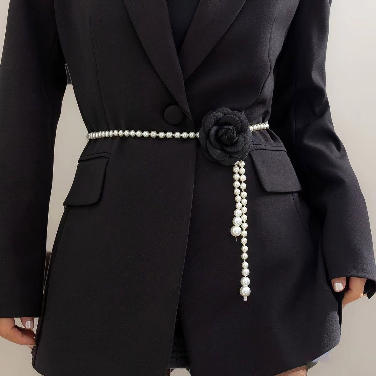 Designer Belt Pearl Belts Woman Leather Belts Slim Belt Strap Luxury Women's Chain Belt Buckle Fashion Smooth Buckle Belt With Strap