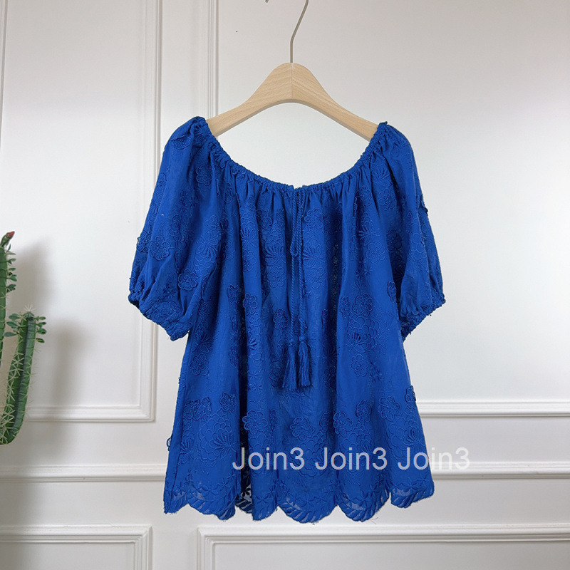 South Korea Summer New Fashion Large Round Off-Shoulder Drawstring Silk Doll Shirt Short Sleeve Blouse Womens Top