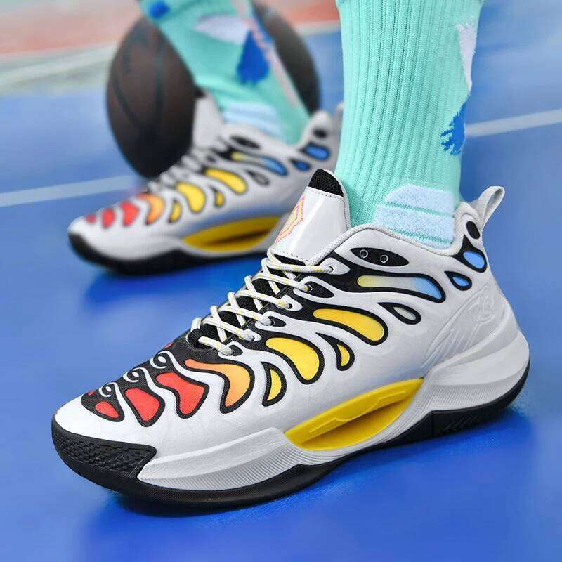 2025 New Casual High-Quality Glow-In-The-Dark Basketball With Rubber Outsoleevafriction Style Sports Shoes Breathable Comf