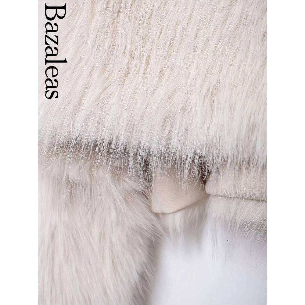 Store Warm Faux White Pullover Croppped Fur Soft Outwears Winter Coat For Women 2024