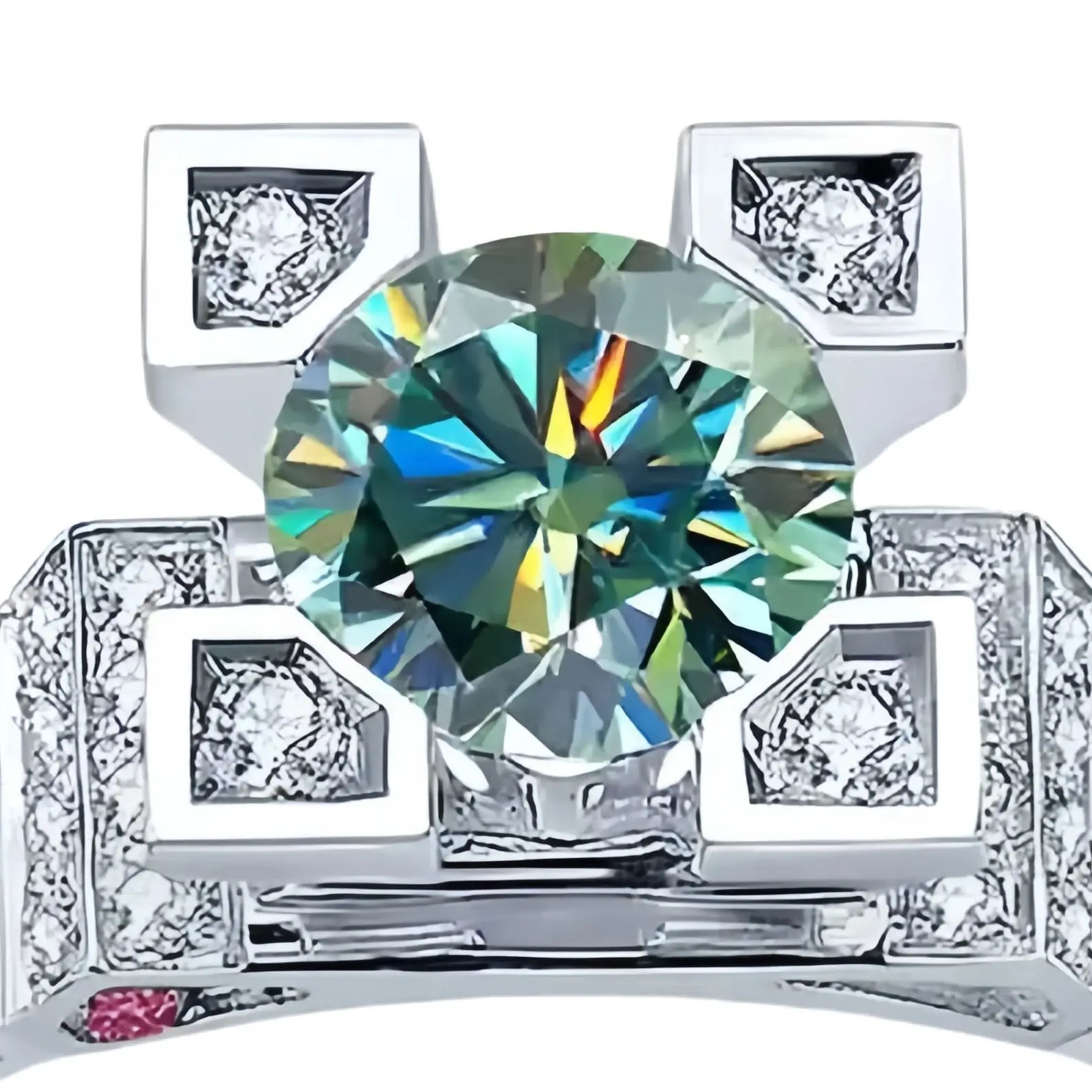 ShanLover Eiffel Tower Diamond Ring For Women s925 925 Sterling Silver Bridal Wedding Rings Gemstones Jewelry 250729