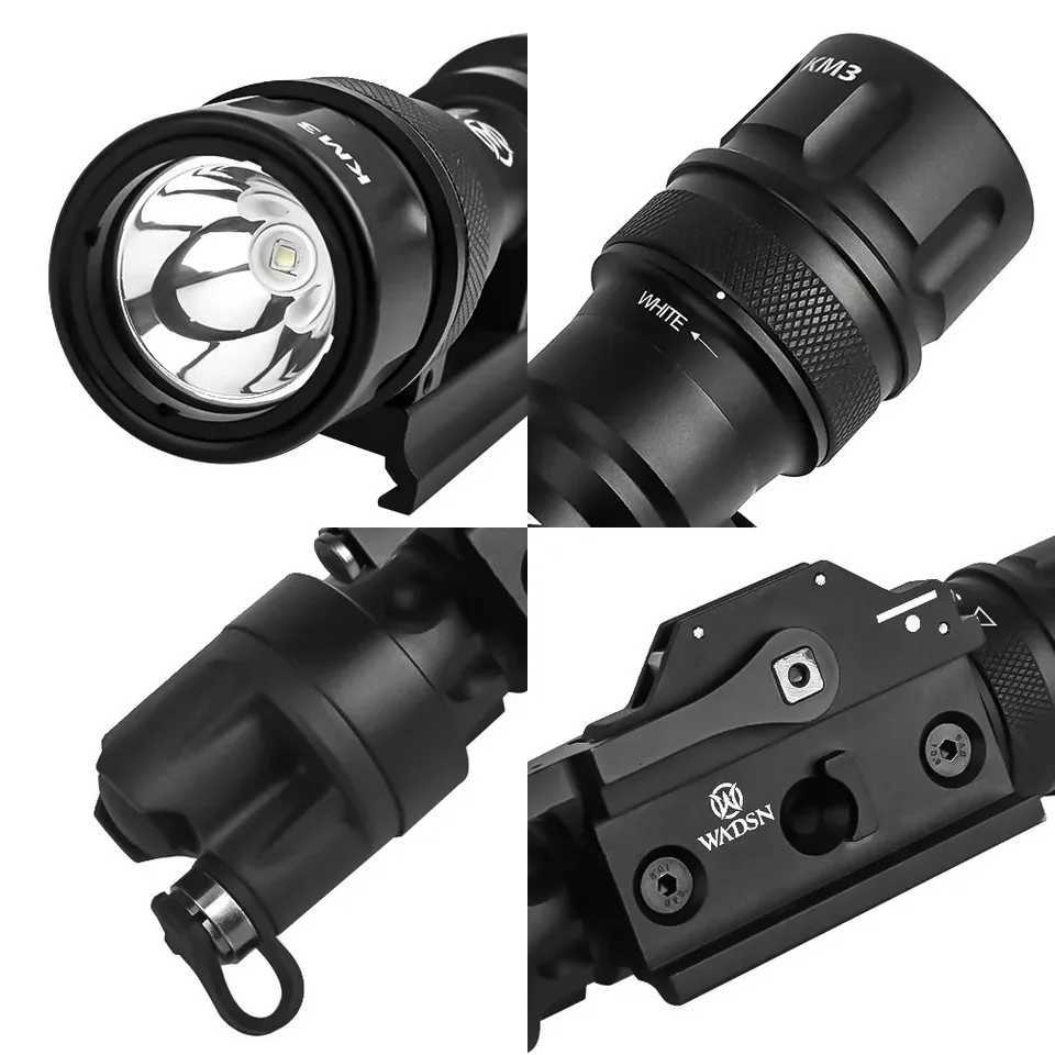 WADSN Metal M952V Tactical Airsoft Flashlight White Hunting Scout Light 400 Lumens LED Strobe Weapon Light With QD MountXJ250728