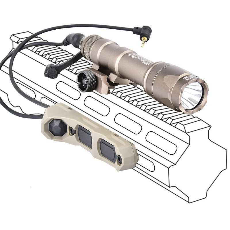M300 M600 Tactical Flashlight LED Hunting Scout Light WADSN AXON Dual Function Button Remote Switch Airsoft AccessoriesXJ250728