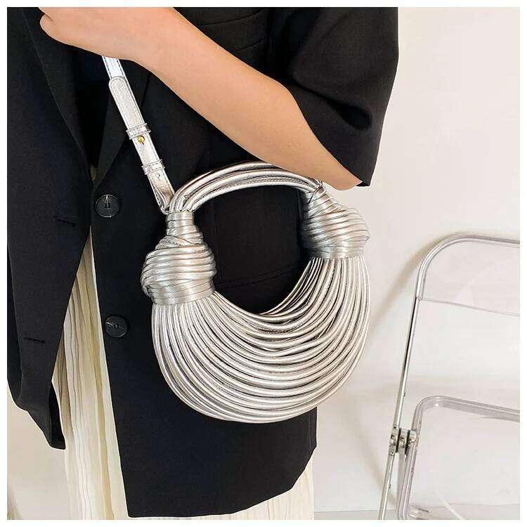 Women's Bags Designer Women's Bags Designer Handbags For Women New Gold Designer Brand Handwoven Noodle Bags Rope Knotted Pulled Hobo Sier E