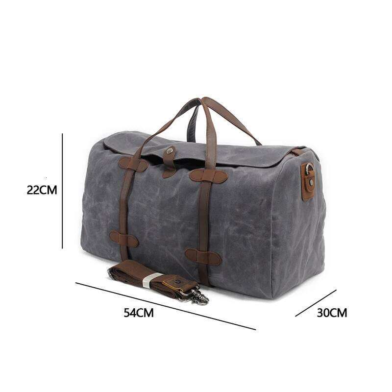 MUCHUAN Vintage Pure Cotton Canvas Leather Travel Duffle Bags Large Capacity Weekend Overnight Bag Men Hand Lage Big