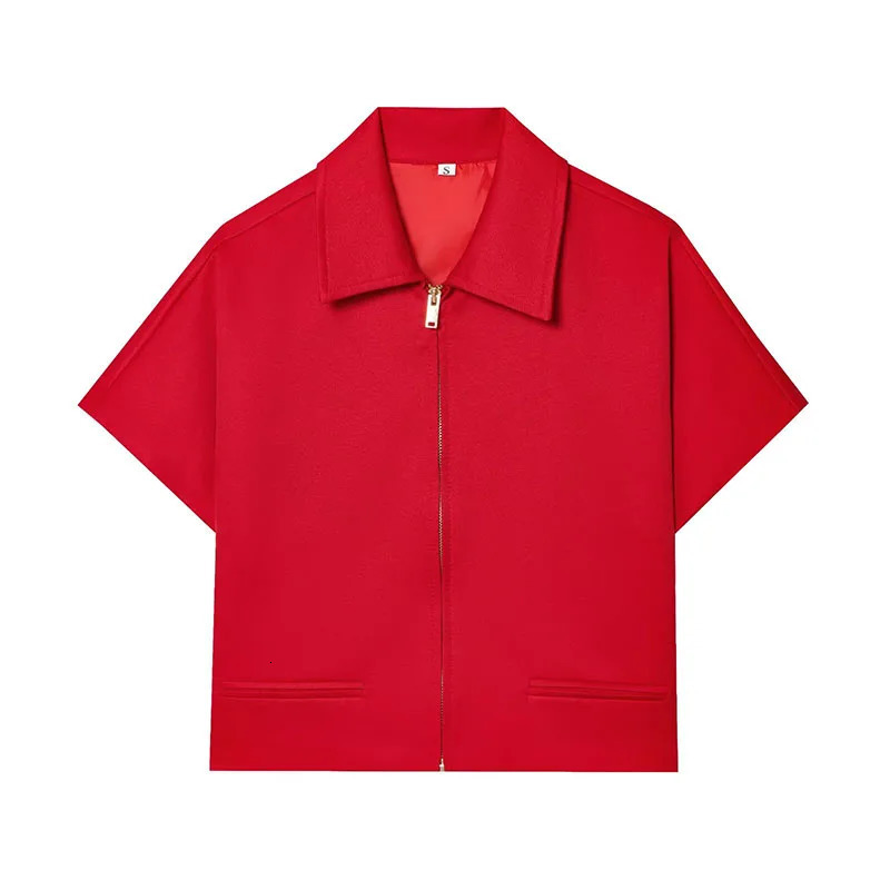 HipSeam Women Lapel Collar Short Jacket Womens Cropped Collared Jackets With Zipper Lady Sleeve Coat Female Jacket 250729