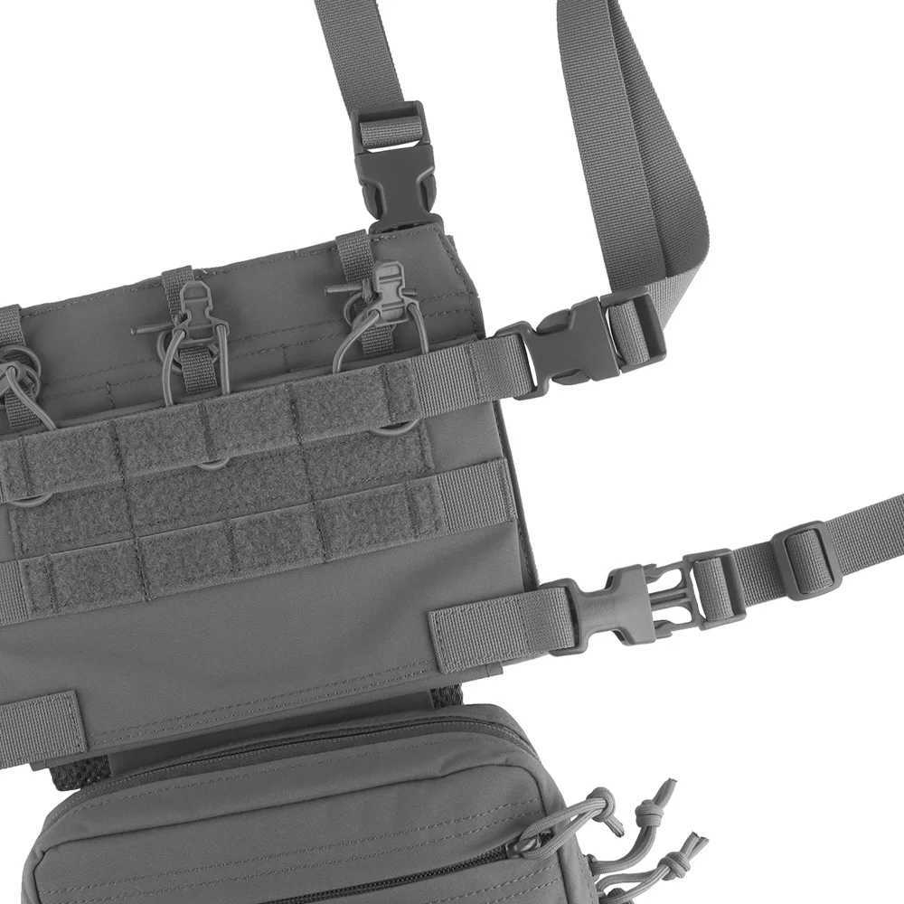 Tactics R Assault Vest Chest Rig Combo Harness Carrying Kit with Magazine Holster Can Carry 6pcs Rifle Mag Hook-Loop Drop Pouch Z250728