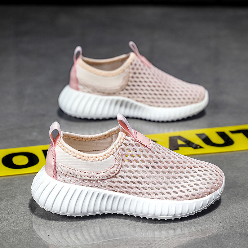 Children's Summer New Boys and Girls Mesh Breathable Slip-On Hollow Sports Shoes for Big Kids