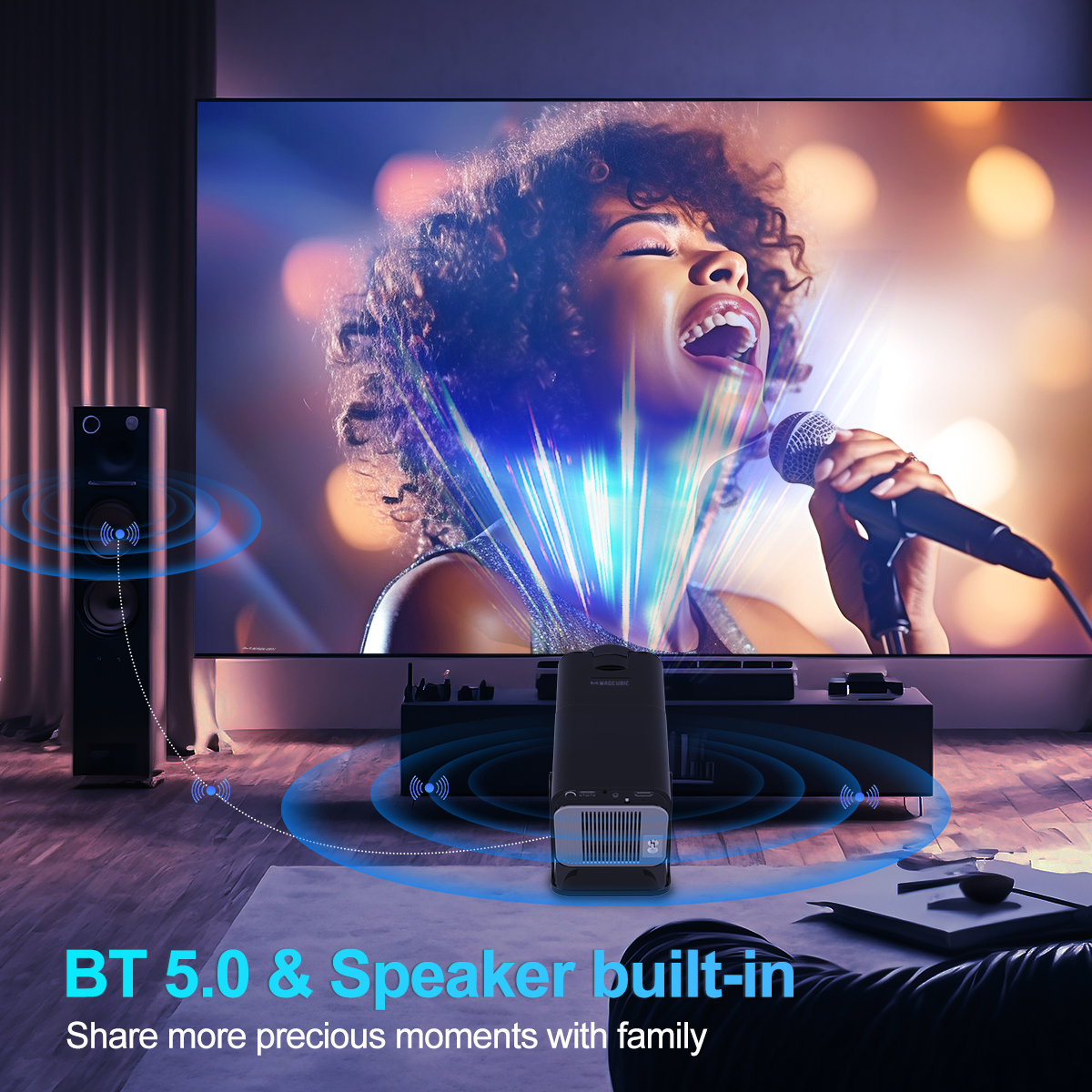 Magcubic HY320 Mini Newly Native 720P Android 11 4K Projector 300ANSI Wifi6 BT5.0 Cinema Outdoor Portable 180° Rotable Projector