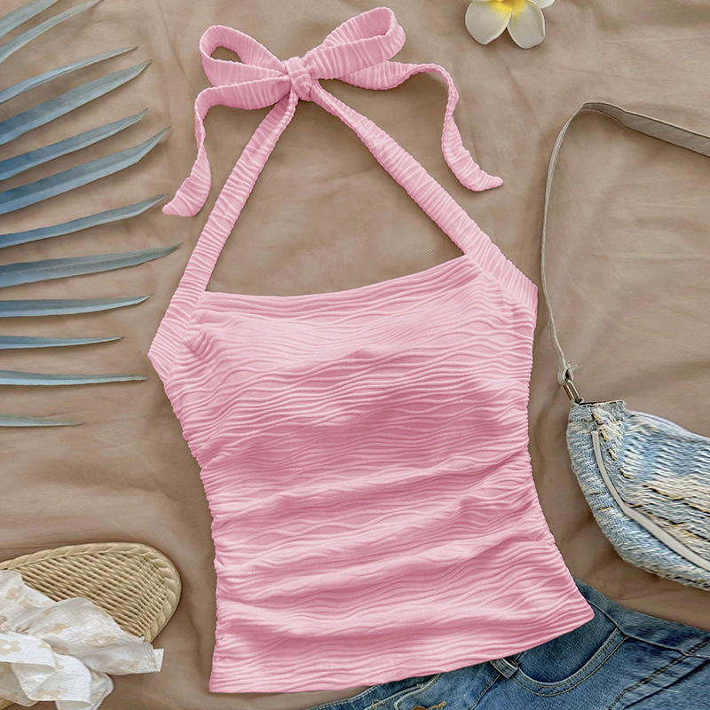 Womens clothing 2025 summer new style small vest sexy lace up camisole top for women