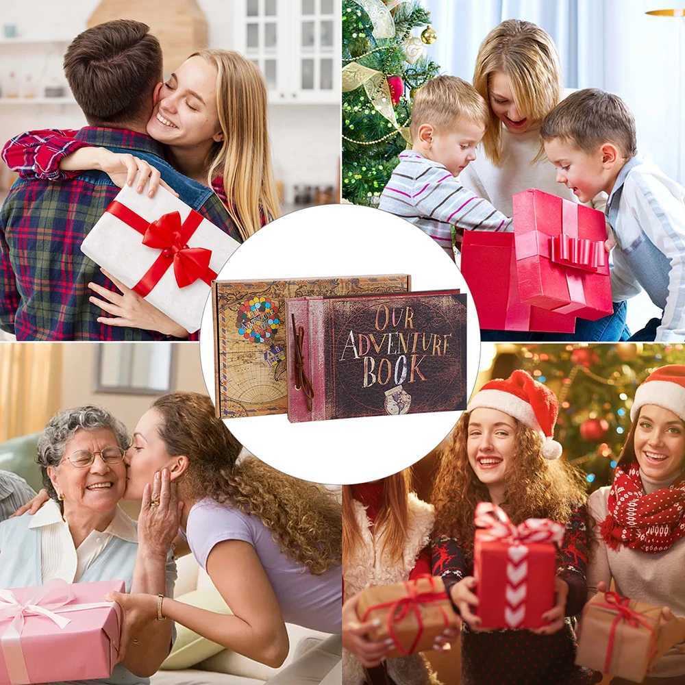 40 Page Photo Album DIY Handmade Scrapbook Our Adventure Book Retro Kraft Album Anniversary Wedding Guest Book Memory Gift Decor Z250729