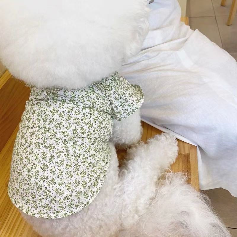 T841 Summer thin pet Pomeranian Teddy Schnauzer Yorkshire Poodle cat small puppy dog clothes