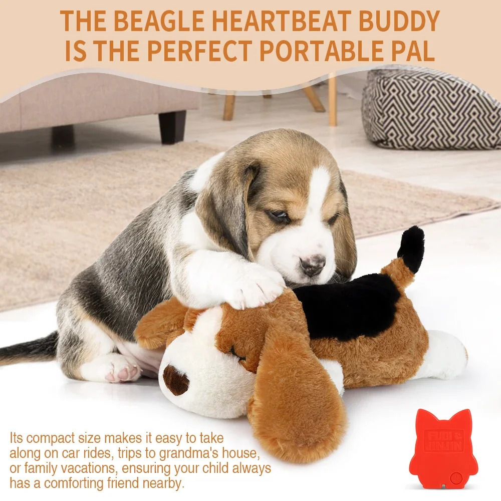 Plush Dog Toys Halloween Gifts Pet Heartbeat Soothing Chew Calming Aids Behavioral Training Toys 250729