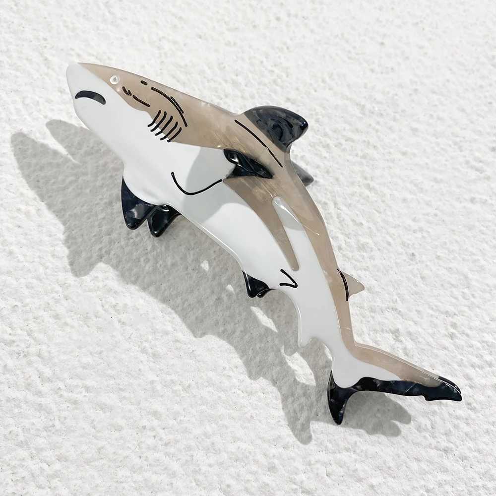 Creative Shark Shape Crab Acetate Hair Clip Claw For Women New Summer Marine Animal Beach Barrettes Hair Accessories Headwear Z250729