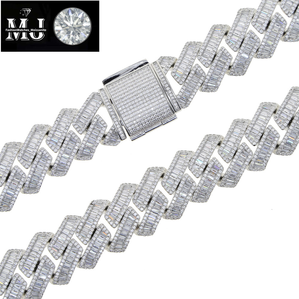 Charm Bracelets Iced Out Cuban k Bracelet For Men Prong Setting CZ Cubic Zirconia Two Tone Color Chain Bangle Hip Hop Jewelry 230815
